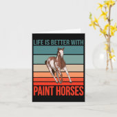 Horseback Rider Horse Riding Life Is Better Paint Kaart (Gele Bloem)
