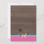 Horseback Riding Birthday Party Invitation Kaart (Achterkant)