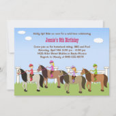 Horseback Riding Birthday Party Invitation Kaart (Voorkant)