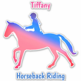 Horseback Riding Custom-Cut Vinyl Sticker