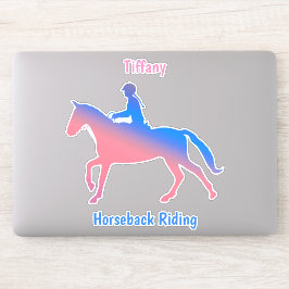 Horseback Riding Custom-Cut Vinyl Sticker