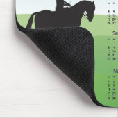 Horseback Riding Design 2026 Calendar Mouse Pad Muismat (Hoek)