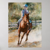 Horseback Riding Equestrian Canvas Afdrukken Poster (Voorkant)