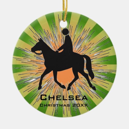 Horseback Riding Equestrian Ornament (Voorkant)
