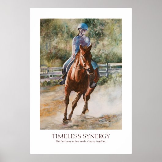 Horseback Riding Equestrian Teamwork Synergy Print (Voorkant)