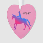 HORSEBACK RIDING GIRL ACRYLIC ORNATION PERSONALIZE ORNAMENT (voorkant)