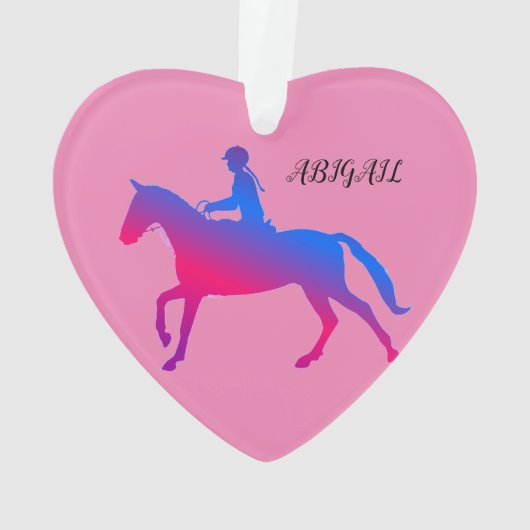 HORSEBACK RIDING GIRL ACRYLIC ORNATION PERSONALIZE ORNAMENT