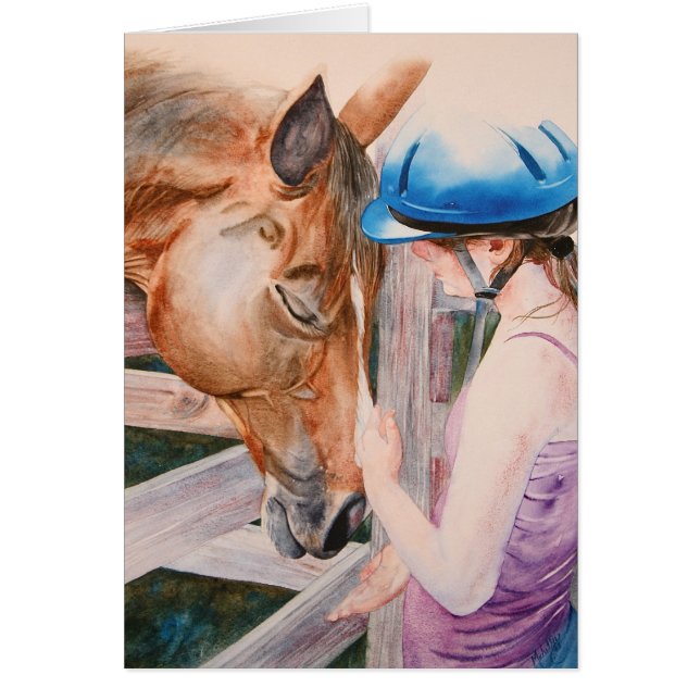 HorseBack Riding Girl en haar paardenDierenvriend (Voorkant)