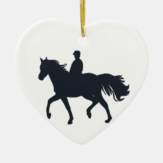 Horseback Riding Girl op paard Keramisch Ornament (Voorkant)