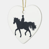 Horseback Riding Girl op paard Keramisch Ornament (Links)