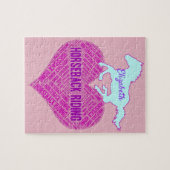 Horseback Riding Heart met wilde Pony Legpuzzel (Horizontaal)