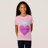 Horseback Riding Heart met wilde Pony T-shirt (Voorkant volledig)
