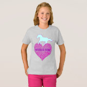 Horseback Riding Heart met wilde Pony T-shirt (Voorkant volledig)