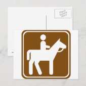 Horseback Riding Highway Sign Briefkaart (Voorkant / Achterkant)