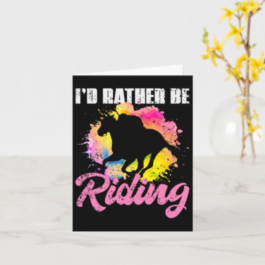 Horseback Riding Horse Kaart (Gele Bloem)