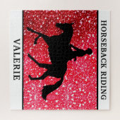 Horseback Riding Horse & Rider Hearts Puzzle Legpuzzel (Horizontaal)