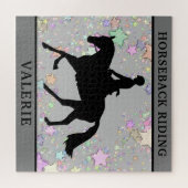 Horseback Riding Horse & Rider Stars Puzzle Legpuzzel (Horizontaal)