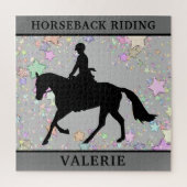 Horseback Riding Horse & Rider Stars Puzzle Legpuzzel (Verticaal)