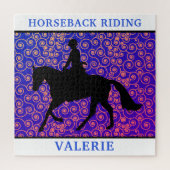 Horseback Riding Horse & Rider Swirl 676 Piece Legpuzzel (Verticaal)
