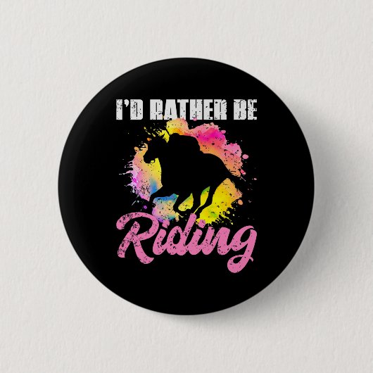 Horseback Riding Horse Ronde Button 5,7 Cm (Voorkant)
