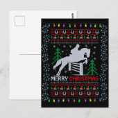 Horseback Riding Jumping Merry Kerstmis Briefkaart (Voorkant / Achterkant)