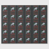 Horseback Riding Jumping Merry Kerstmis Cadeaupapier (Vlak)