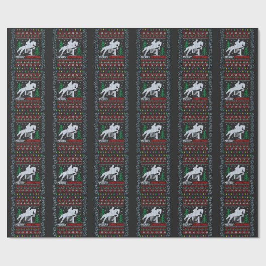 Horseback Riding Jumping Merry Kerstmis Cadeaupapier (Vlak)