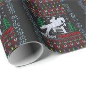 Horseback Riding Jumping Merry Kerstmis Cadeaupapier (Rol Hoek)
