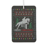 Horseback Riding Jumping Merry Kerstmis Luchtverfrisser (Voorkant)