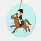 Horseback Riding Keramisch Ornament (Links)