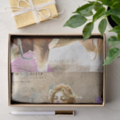 Horseback Riding Lady Floral-ontkoppeling Tissuepapier (Geschenk)