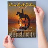 Horseback Riding Lessen. Paardenboarding.Trails Flyer (Hand)
