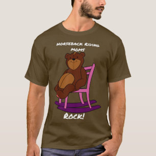 Horseback Riding Moms Rock Beer in Paars en roze T-shirt