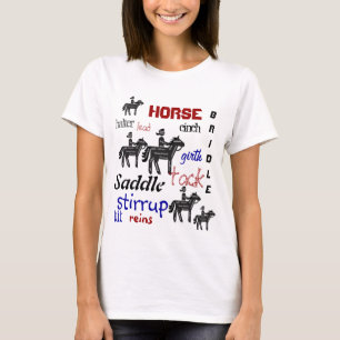 Horseback Riding, Motivatie woorden, sport T-shirt