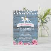 Horseback Riding Pink Floral Horse Birthday Kaart (Staand voorkant)