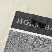 Horseback Riding Shiny Silver Beach Towel Strandlaken (In situ)