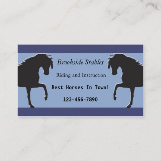 Horseback Riding Visitekaartje (Voorkant)