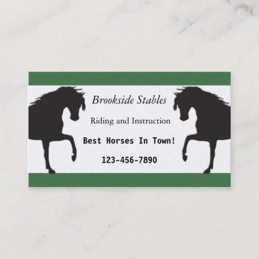 Horseback Riding Visitekaartje (Voorkant)