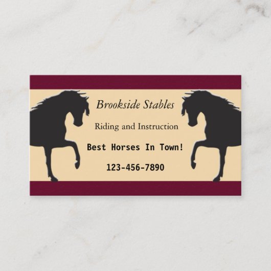Horseback Riding Visitekaartje (Voorkant)