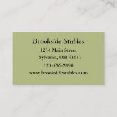 Horseback Riding Visitekaartje (Achterkant)