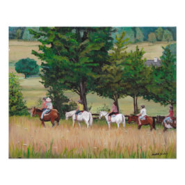 Horseback Tour of Gettysburg Battlefield Art Foto Afdruk