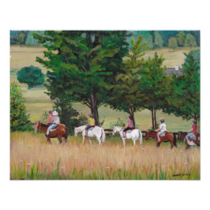Horseback Tour of Gettysburg Battlefield Art Foto Afdruk