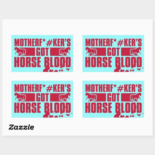 Horsebloed Rechthoekige Sticker (Vel)