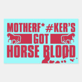 Horsebloed Rechthoekige Sticker (Voorkant)