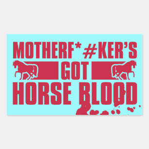 Horsebloed Rechthoekige Sticker