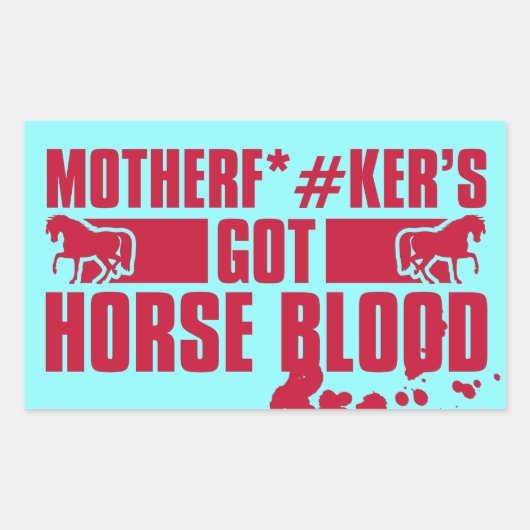 Horsebloed Rechthoekige Sticker (Voorkant)