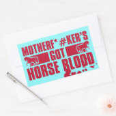Horsebloed Rechthoekige Sticker (Envelop)