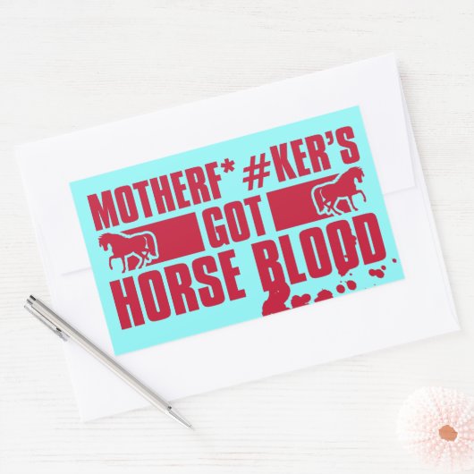 Horsebloed Rechthoekige Sticker (Envelop)