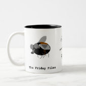 Horsefly met Pearl Earring Tweekleurige Koffiemok (Links)