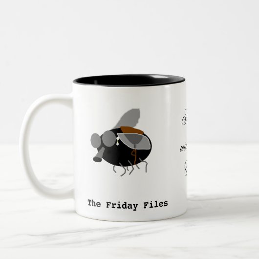 Horsefly met Pearl Earring Tweekleurige Koffiemok (Links)